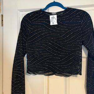 G Mini Spatkly Nee Crop Top-Large